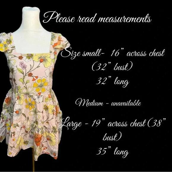 New Lottie & Holly B.O.G. COLLECTIVE Floral Dress Blush Pink Rust Ruffle Mini - Picture 9 of 10
